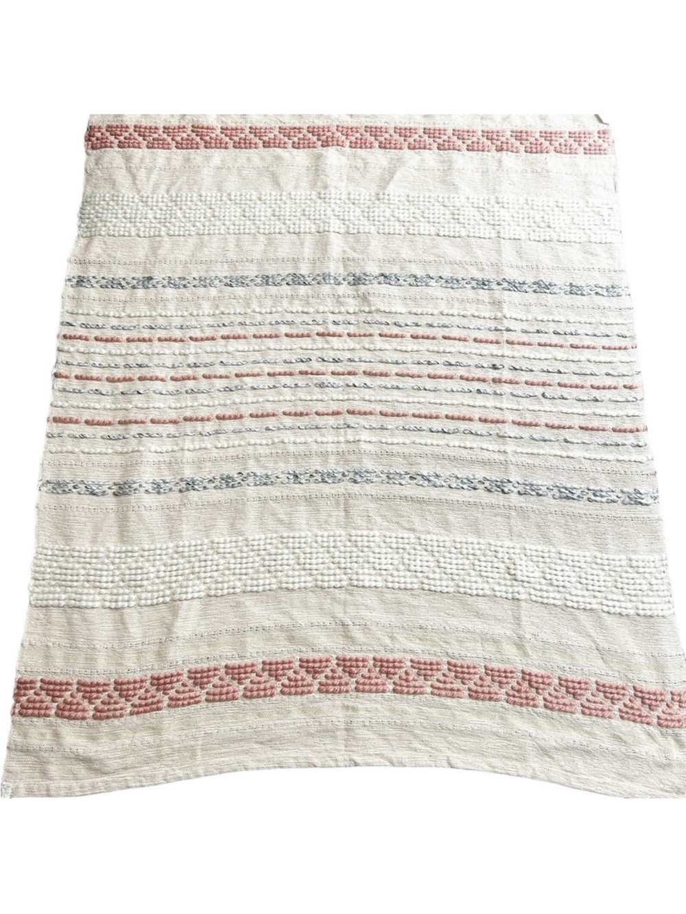 London Kaye Hand Woven‎ Textured Bohemian Hippie Decorative Throw Afghan Blanket
